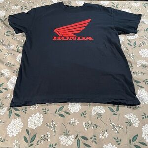 Vintage Honda Shirt Mens Large Black Racing Cars Y2K